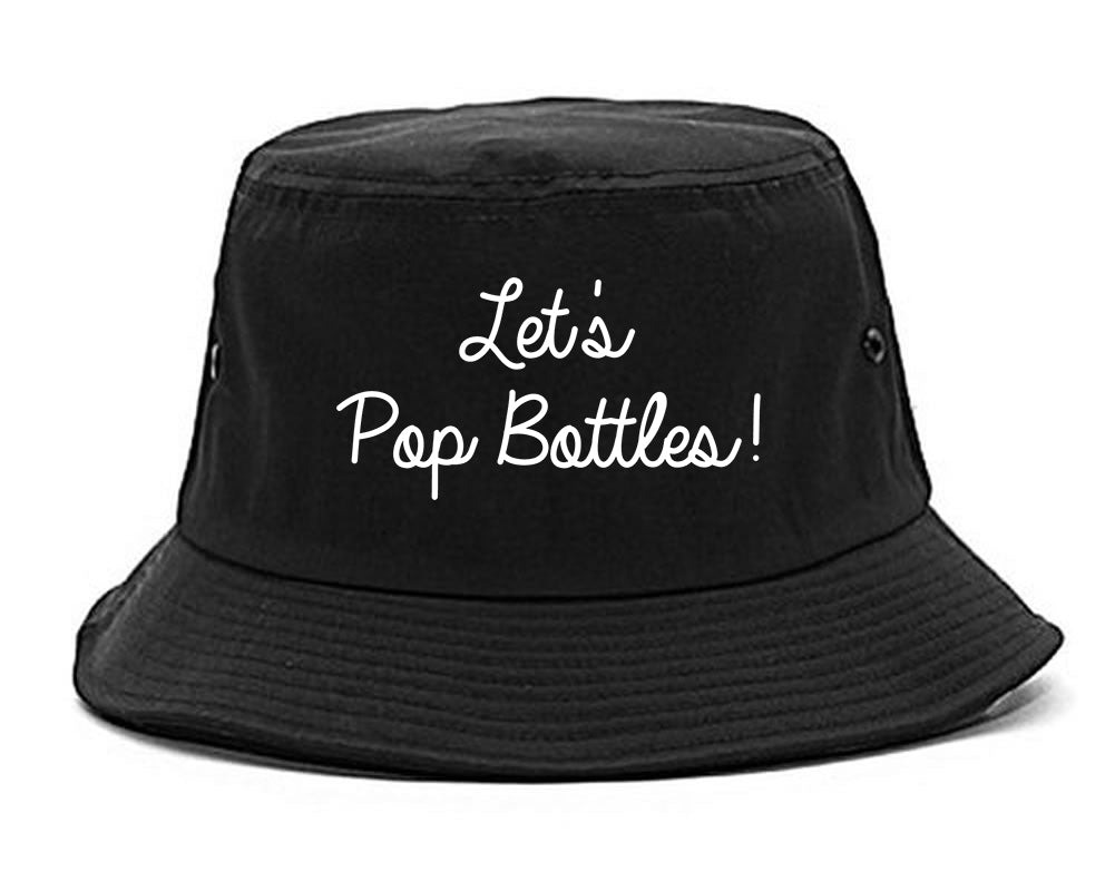 Lets Pop Bottles Wedding black Bucket Hat