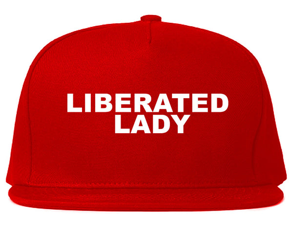 Liberaty Lady Snapback Hat Red