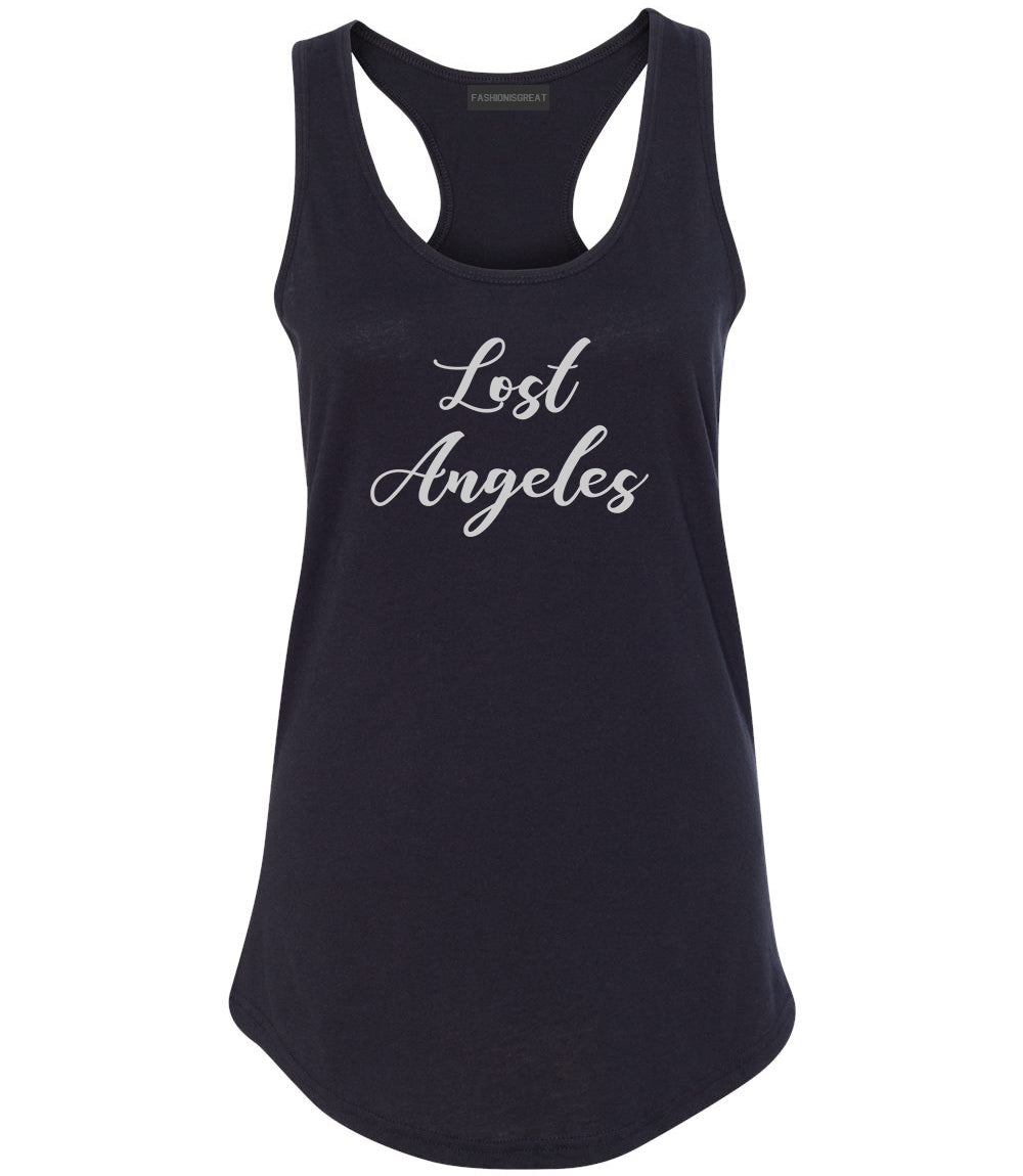 Lost Angeles Los Cali Black Womens Racerback Tank Top