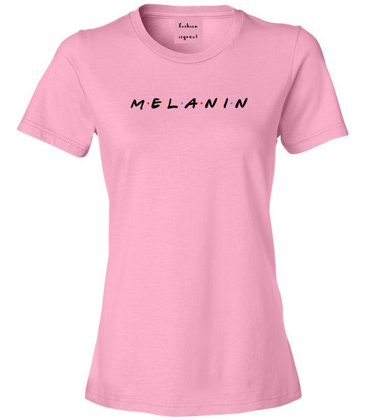 Melanin Friends Magic Womens Graphic T-Shirt Pink