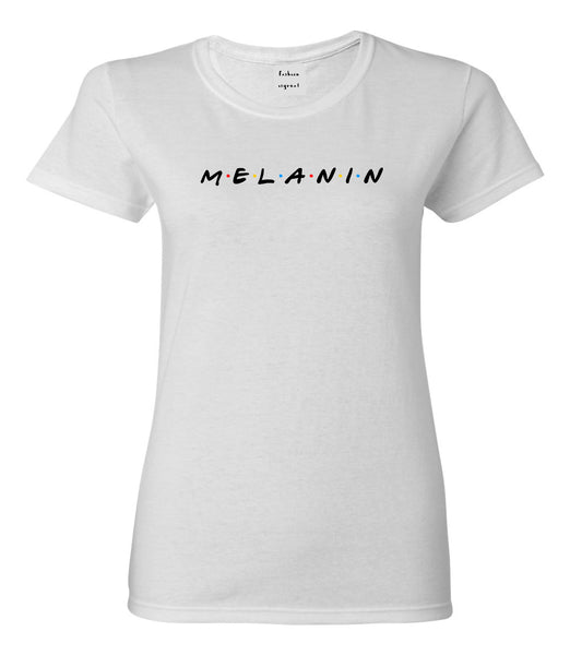 Melanin Friends Magic Womens Graphic T-Shirt White