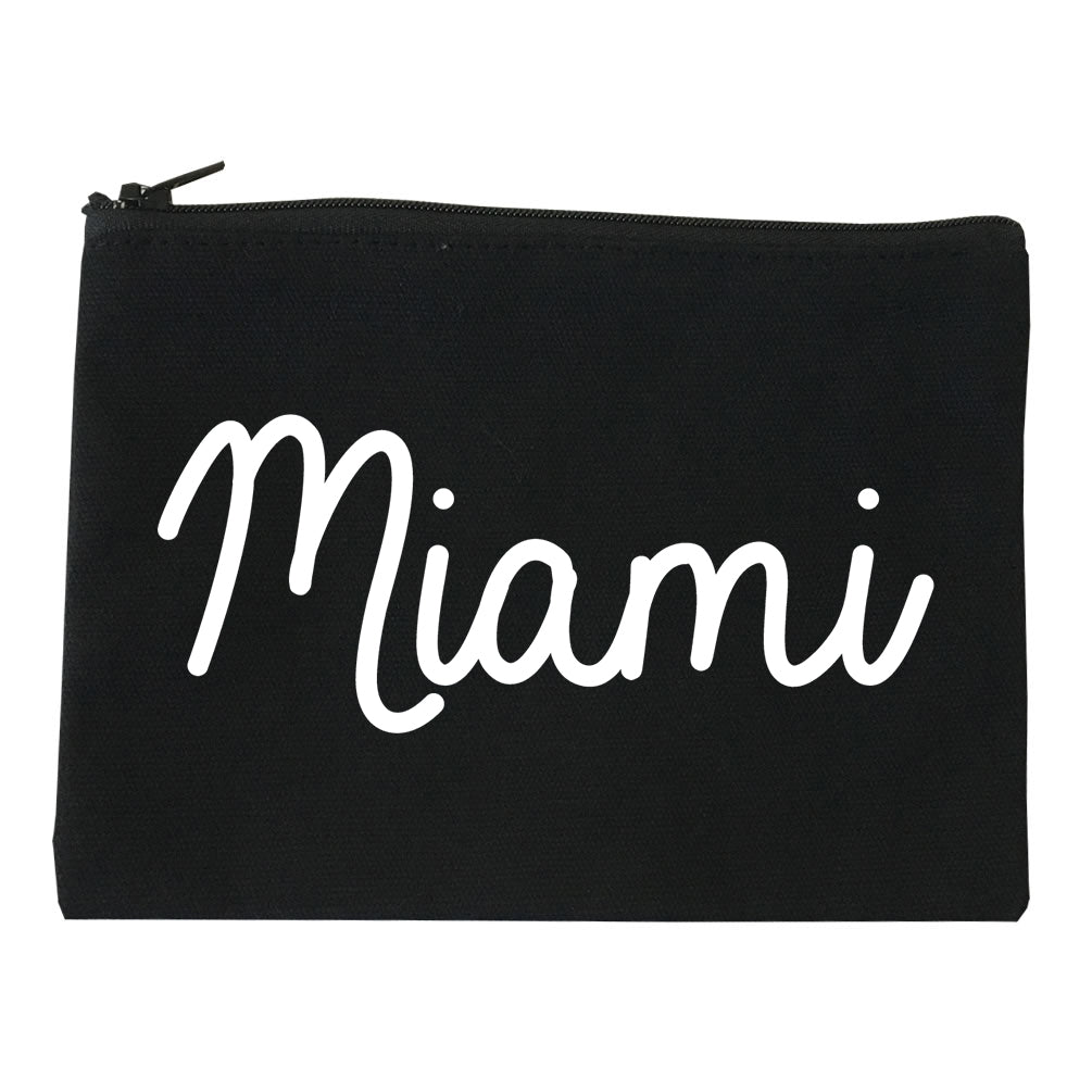 Miami Florida Script Chest black Makeup Bag