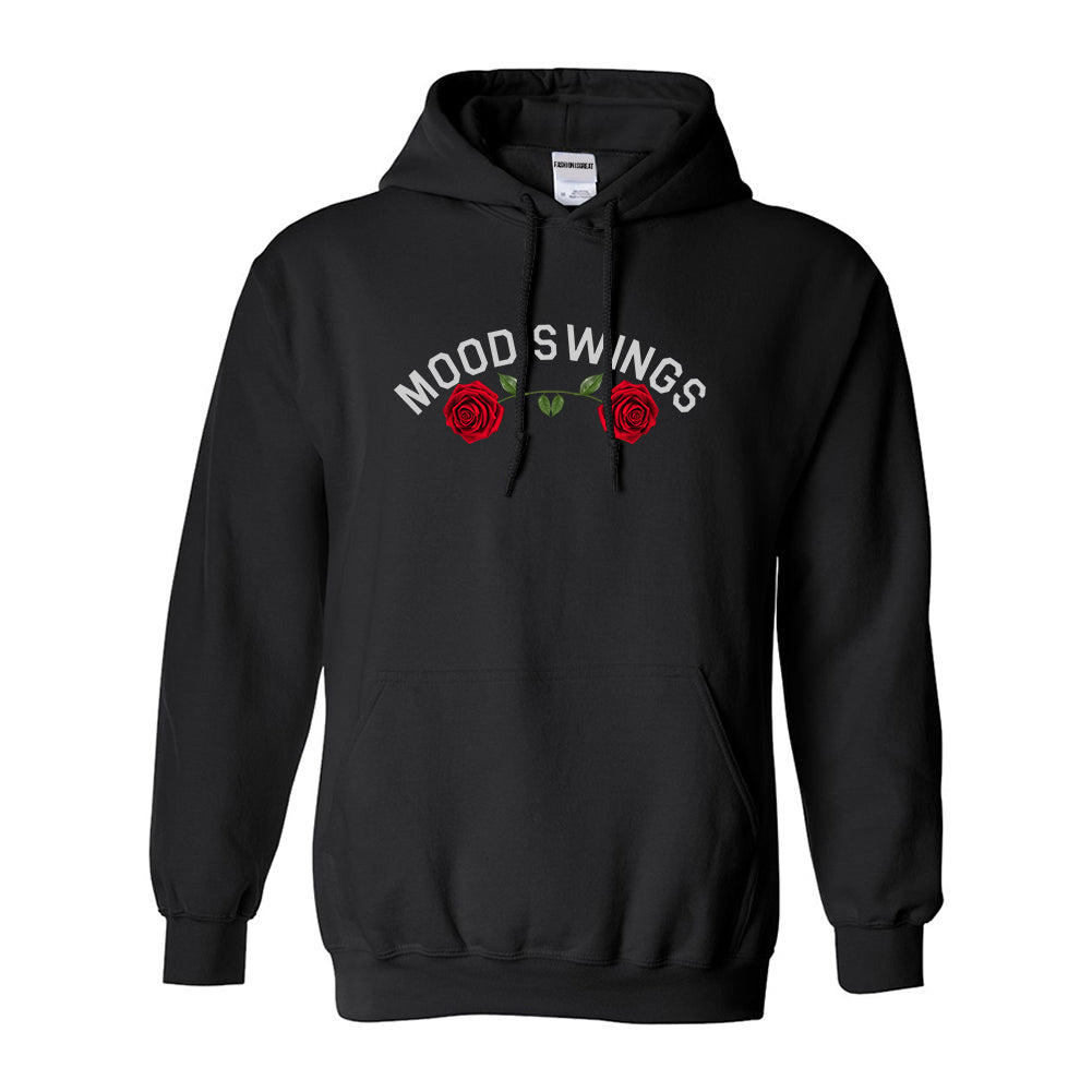 Mood Swings Roses Black Womens Pullover Hoodie