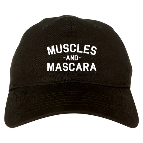 Muscles And Mascara Workout Gym Black Dad Hat