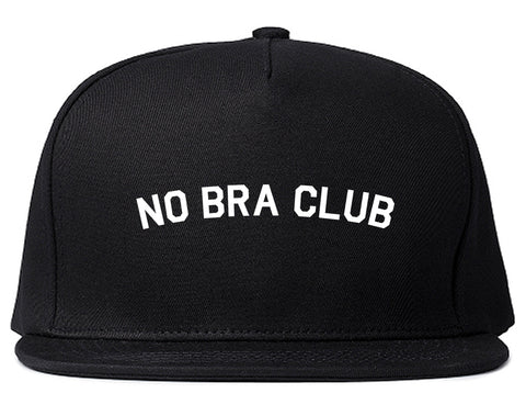 No Bra Club Feminist Snapback Hat Black