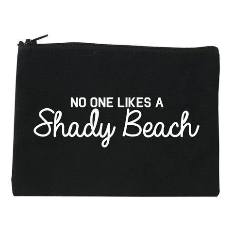 No One Likes A Shady Beach Funny Vacation Makeup Bag Red