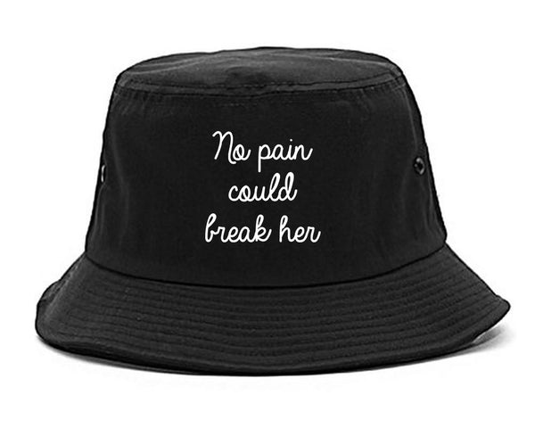 No Pain Strong Woman Chest black Bucket Hat