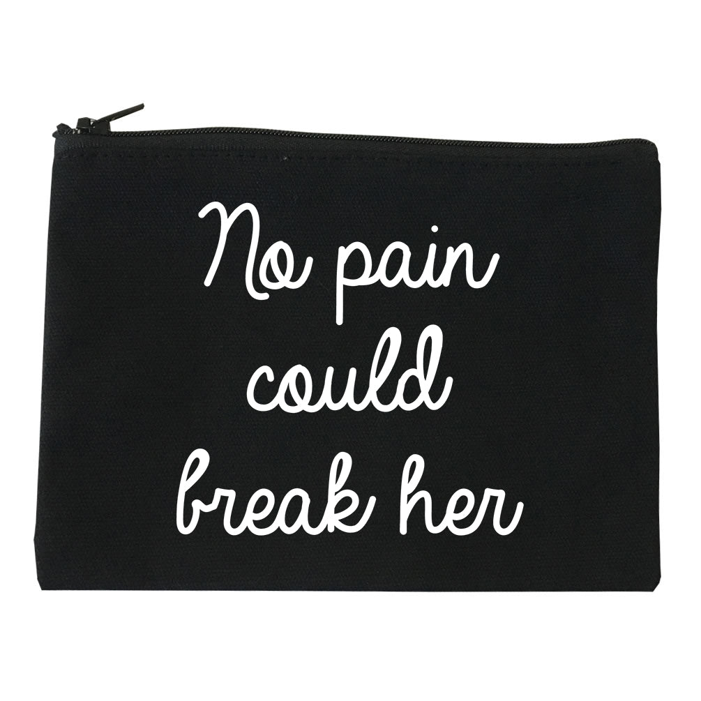 No Pain Strong Woman Chest black Makeup Bag
