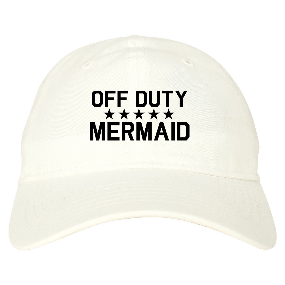 Off Duty Mermaid white dad hat