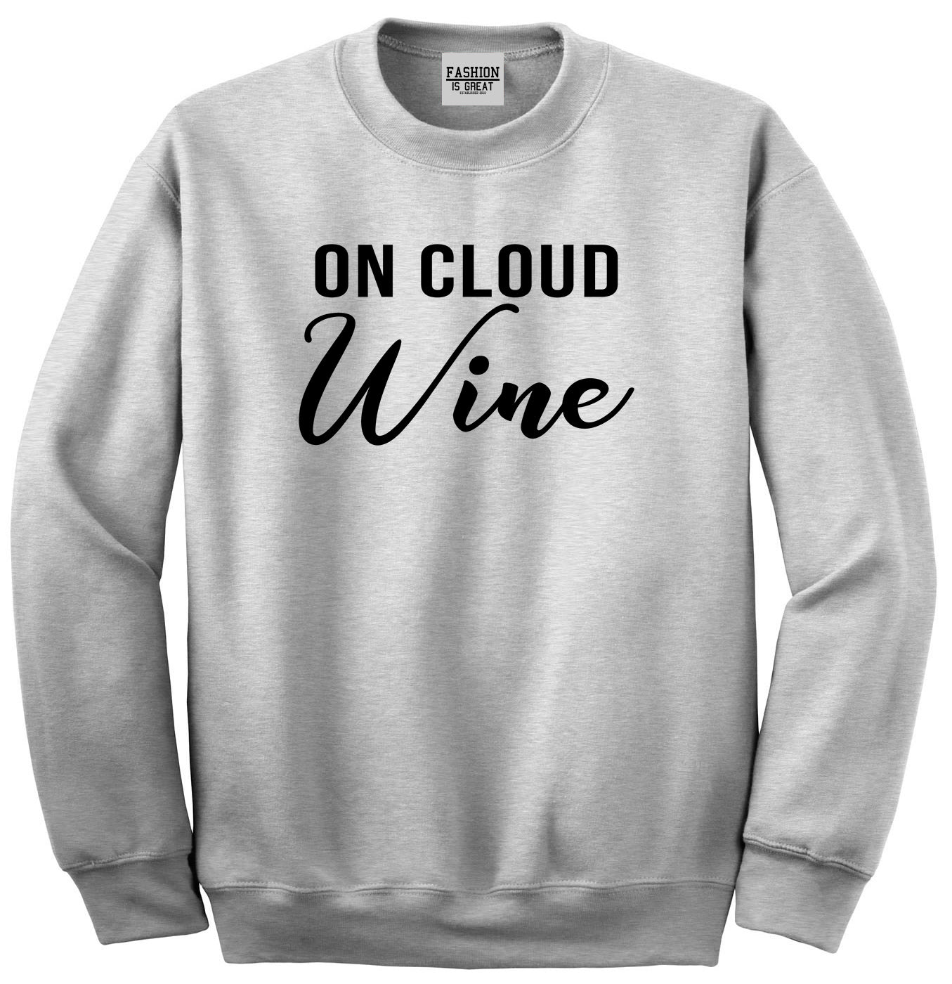 On Cloud Wine Nine Bachelorette Grey Crewneck Sweatshirt
