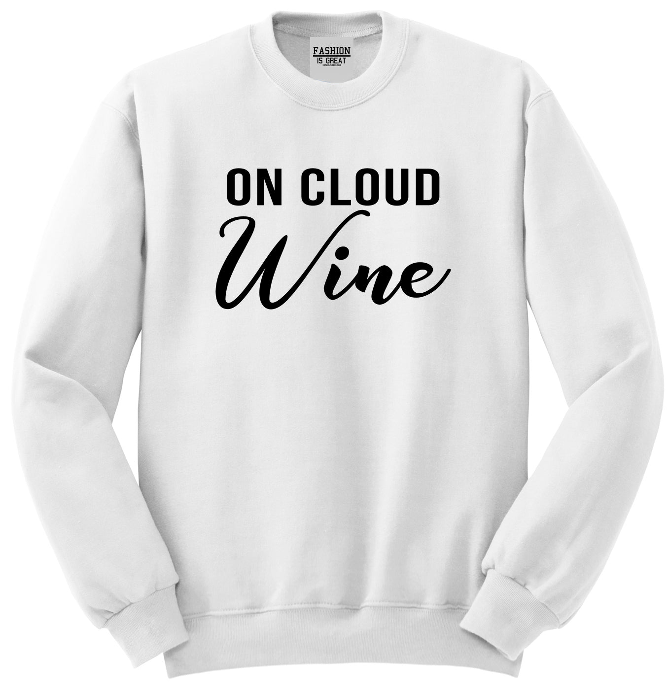 On Cloud Wine Nine Bachelorette White Crewneck Sweatshirt