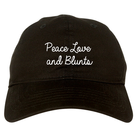 Peace Love Blunts Weed 420 Dad Hat Black