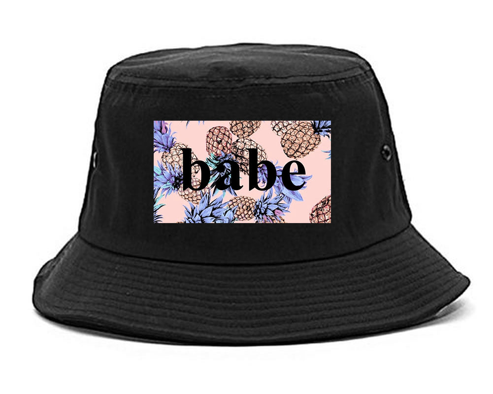 Pineapple Babe Fruit black Bucket Hat