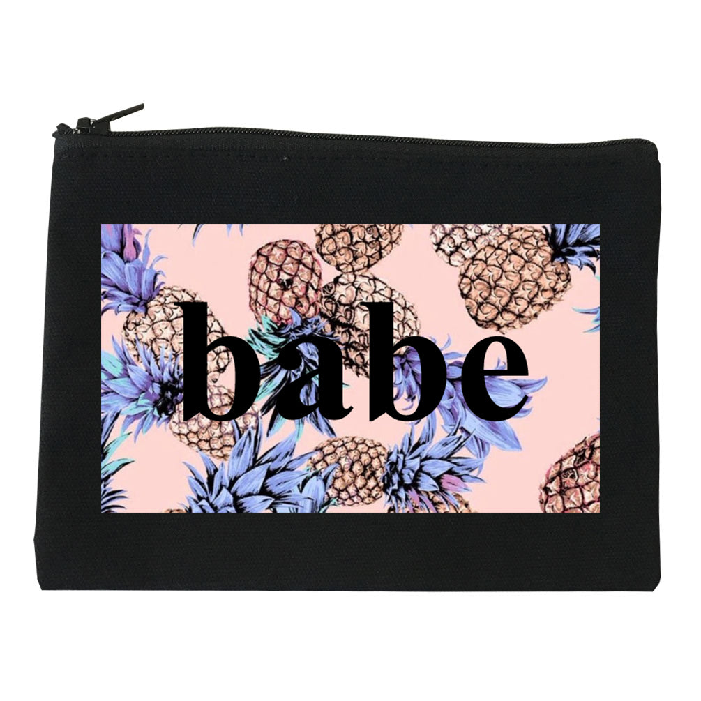 Pineapple Babe Fruit black Makeup Bag