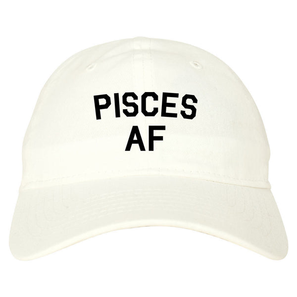 Pisces AF Astrology Sign White Dad Hat