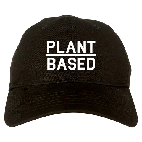 Plant Based Green Vegan black dad hat