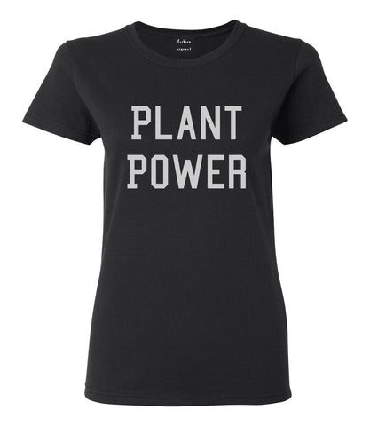 Plant Power Womens Graphic T-Shirt Black