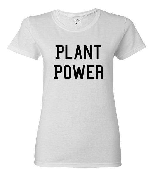 Plant Power Womens Graphic T-Shirt White