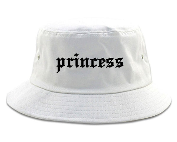 Princess Kawaii Olde English Chest white Bucket Hat