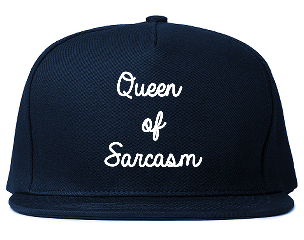 Queen Of Sarcasm Blue Snapback Hat