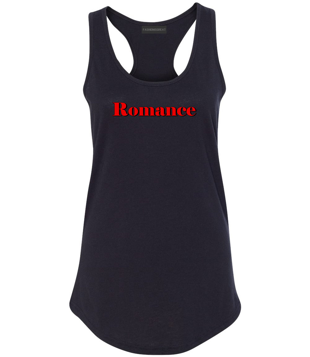 Romance Red Shadow Black Womens Racerback Tank Top