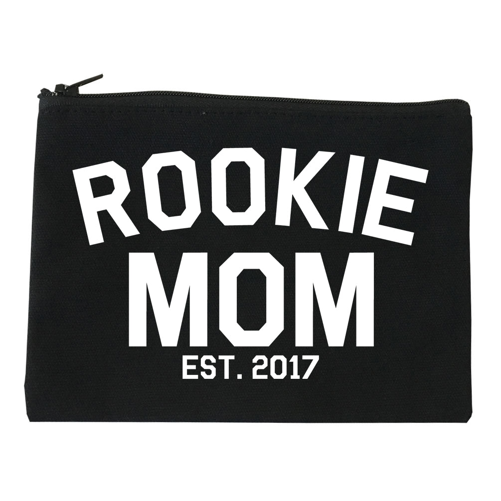 Rookie Mom Est 2017 Gift black Makeup Bag