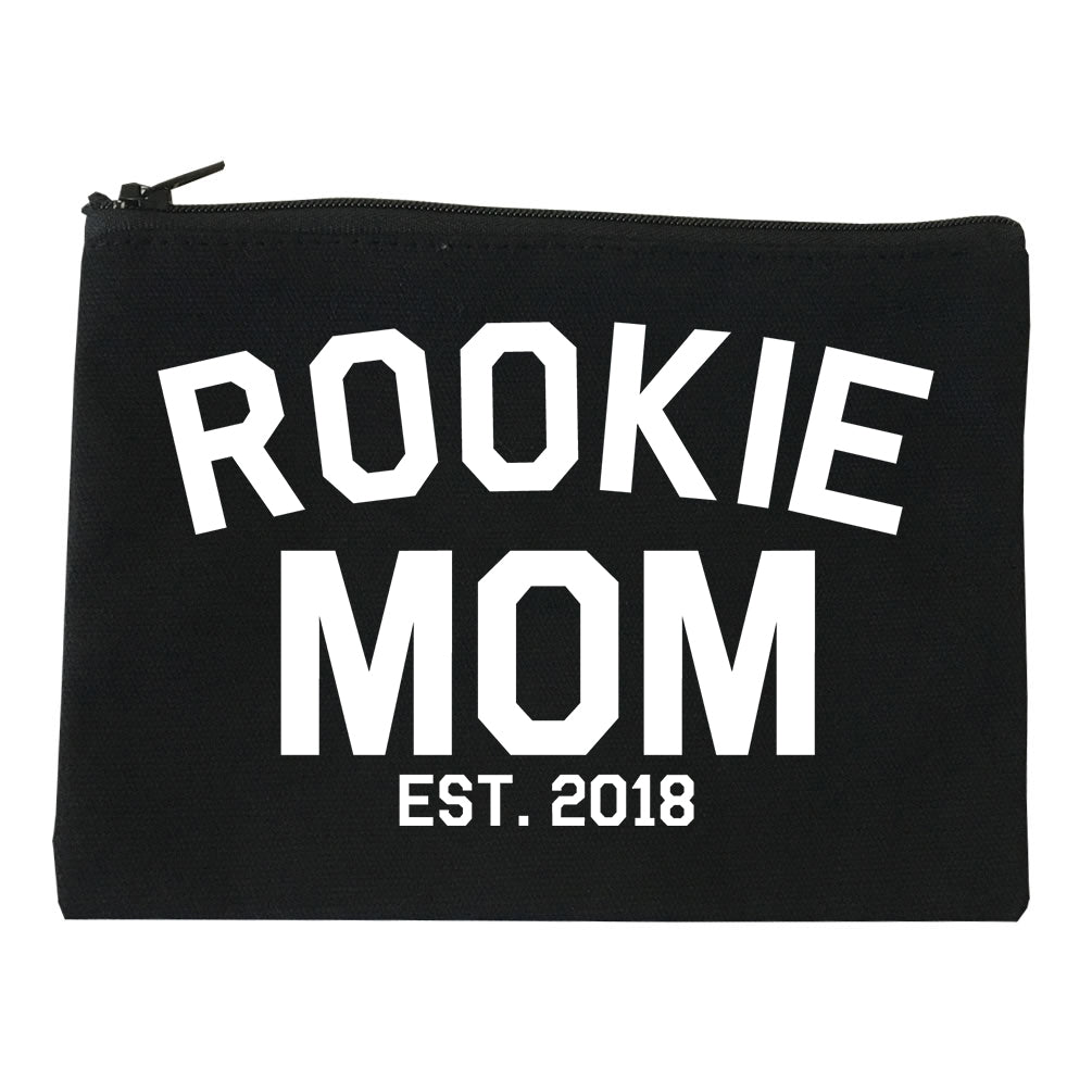 Rookie Mom Est 2018 Gift black Makeup Bag
