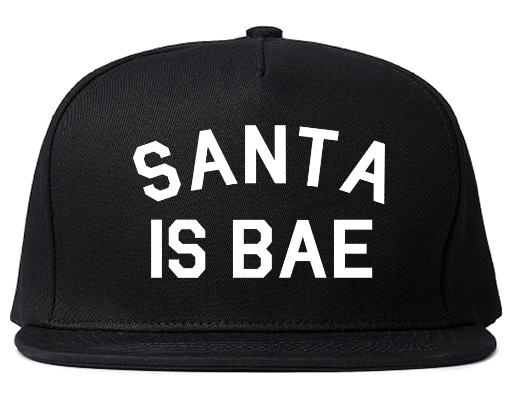 Santa Is Bae Christmas Black Snapback Hat