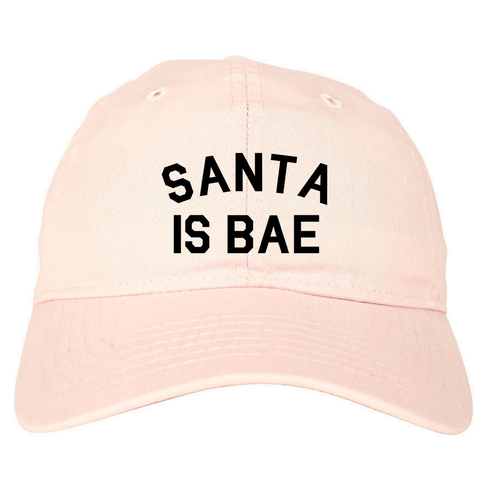 Santa Is Bae Christmas Pink Dad Hat