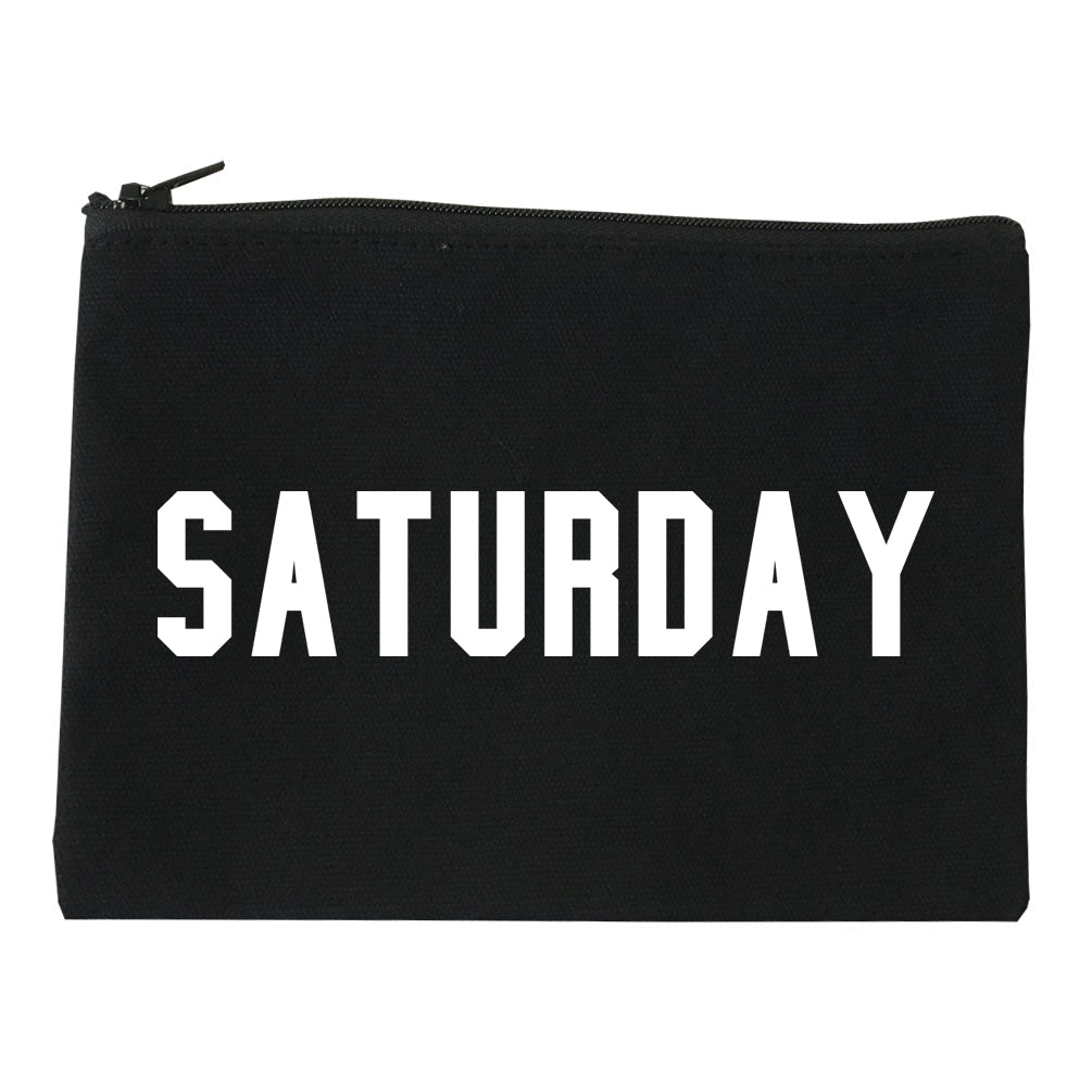 Saturday Days Of The Week black Makeup Bag