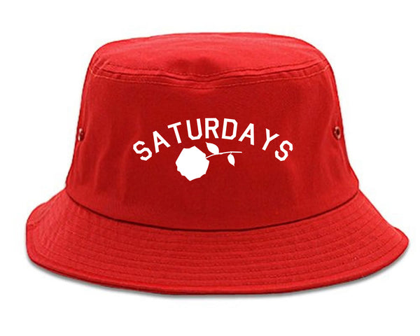 Saturdays Rose Bucket Hat Red