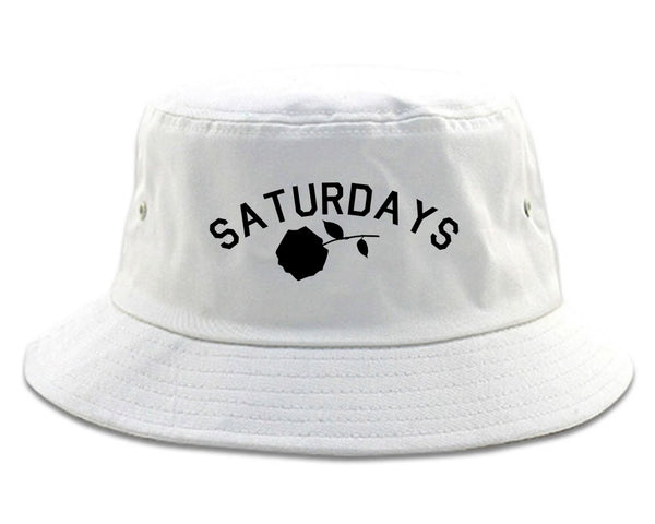 Saturdays Rose Bucket Hat White