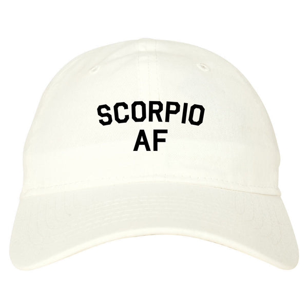 Scorpio AF Astrology Sign White Dad Hat
