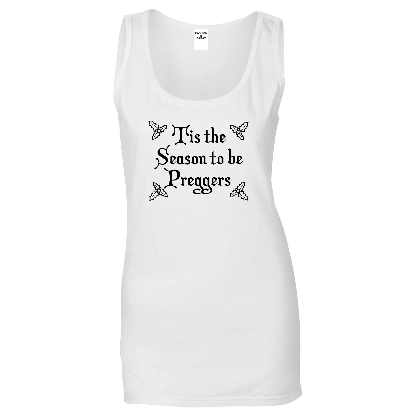 Season To Be Preggers christmas holiday White Tank Top