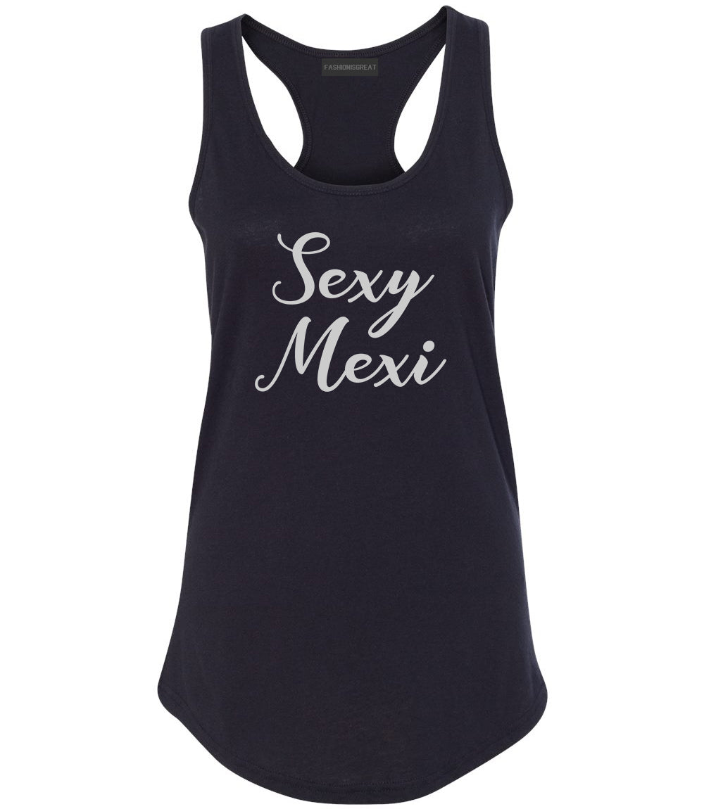 Sexy Mexi Mexican Black Womens Racerback Tank Top
