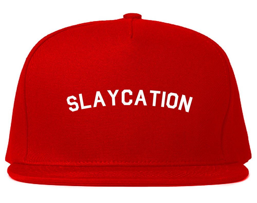 Slaycation Slay Vacation Red Snapback Hat