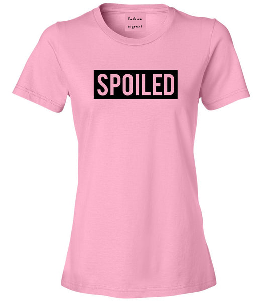 Spoiled Box Womens Graphic T-Shirt Pink
