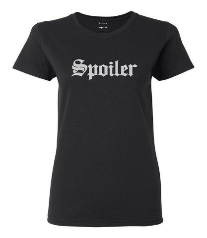 Spoiler Goth Womens Graphic T-Shirt Black