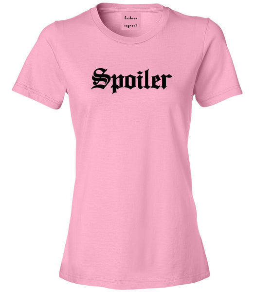 Spoiler Goth Womens Graphic T-Shirt Pink