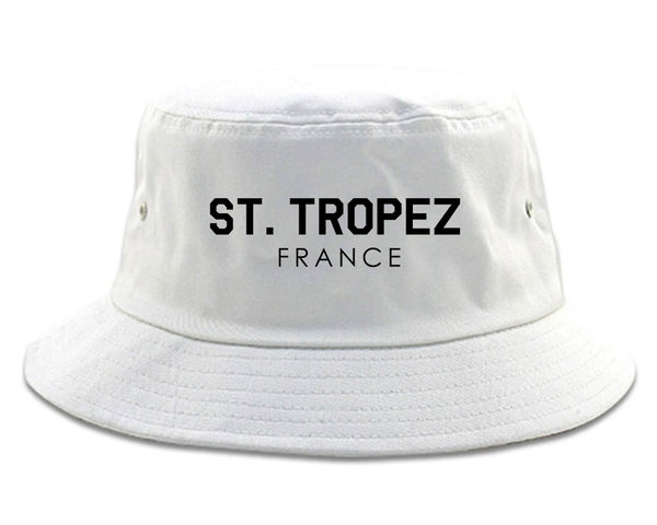 St Tropez France Bucket Hat White