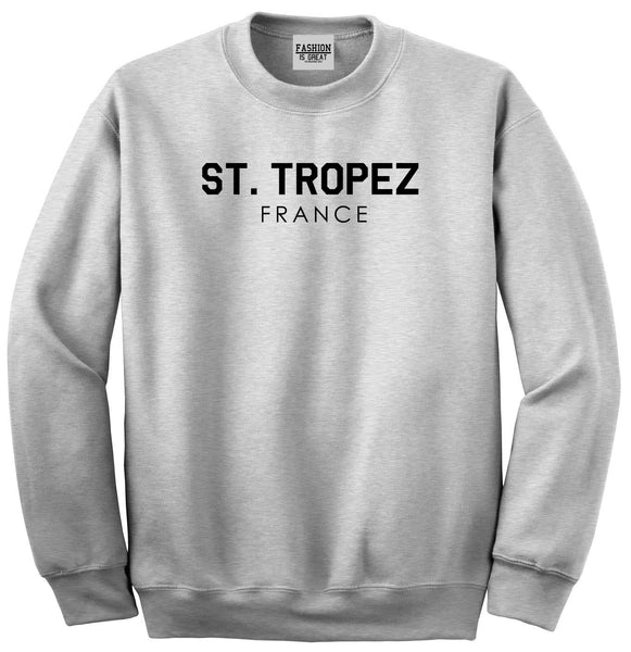 St Tropez France Unisex Crewneck Sweatshirt Grey