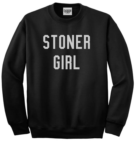 Stoner Girl Unisex Crewneck Sweatshirt Black