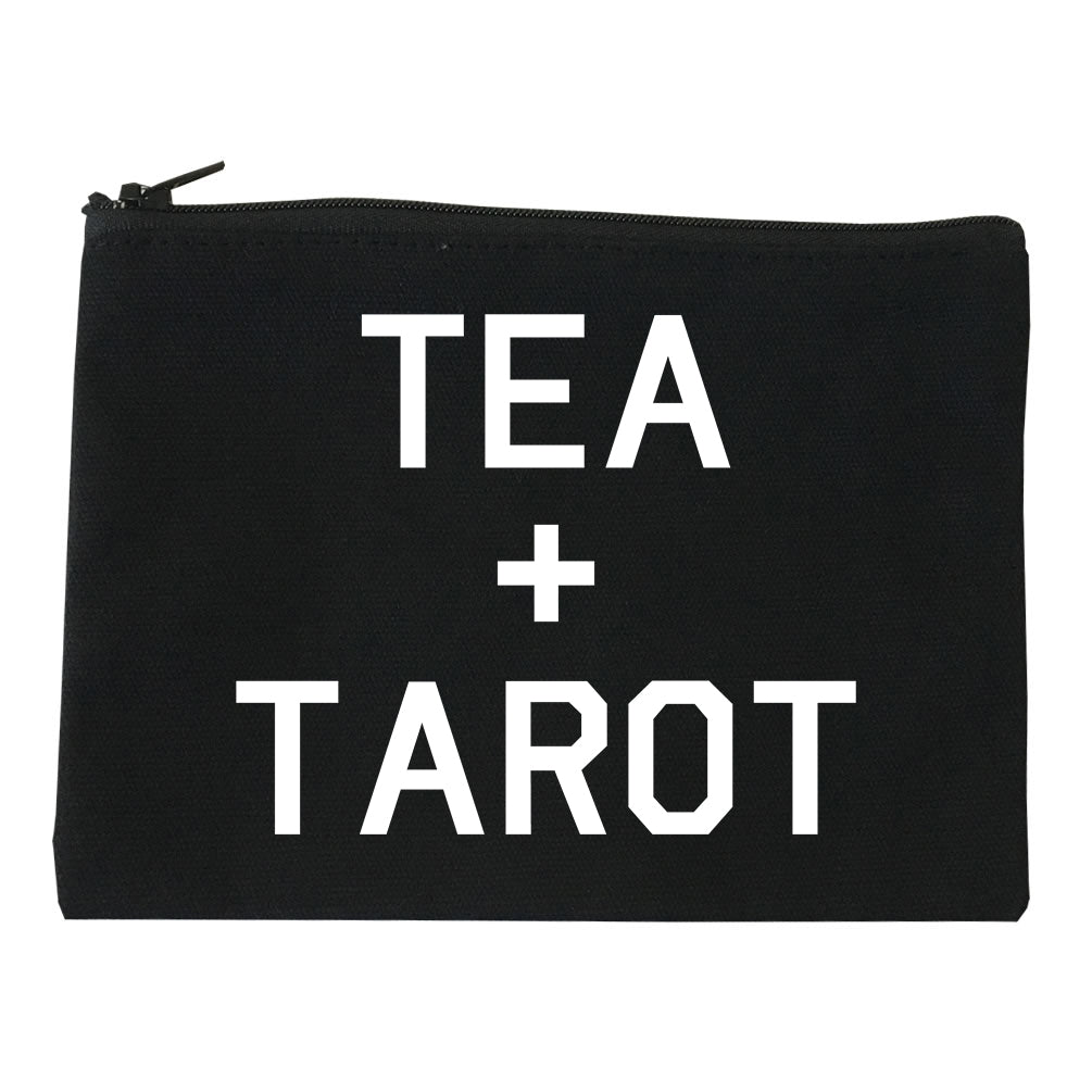 Tea And Tarot Cards black Makeup Bag