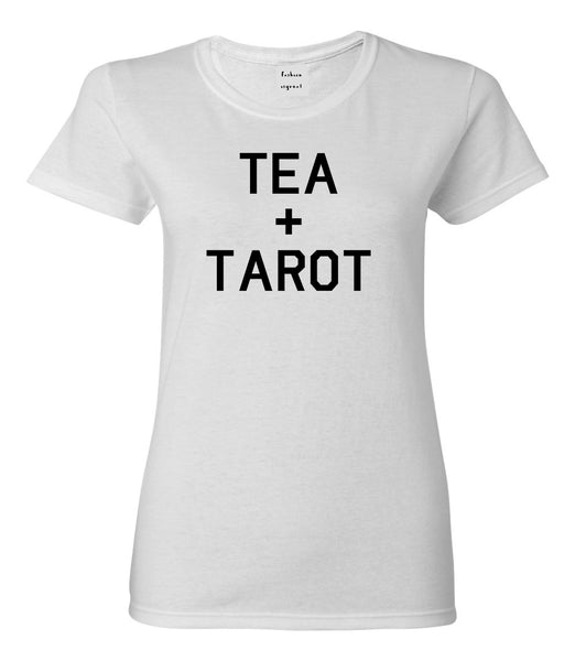 Tea And Tarot Cards White Womens T-Shirt
