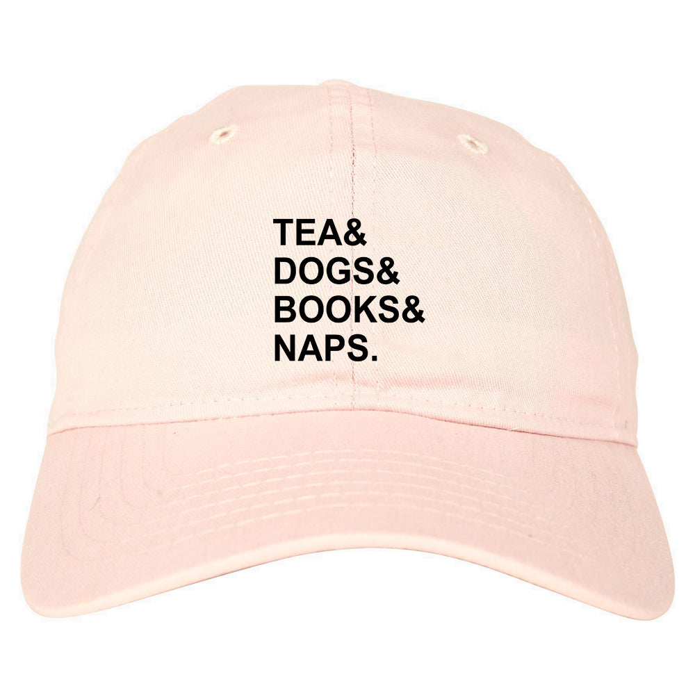Tea Dogs Books Naps Funny Pink Dad Hat