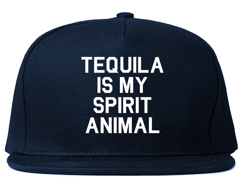 Tequila Is My Spirit Animal Blue Snapback Hat