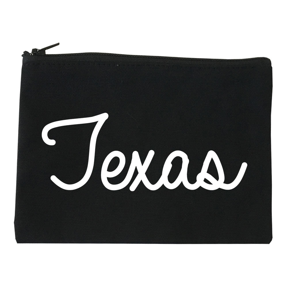 Texas TX Script Chest black Makeup Bag