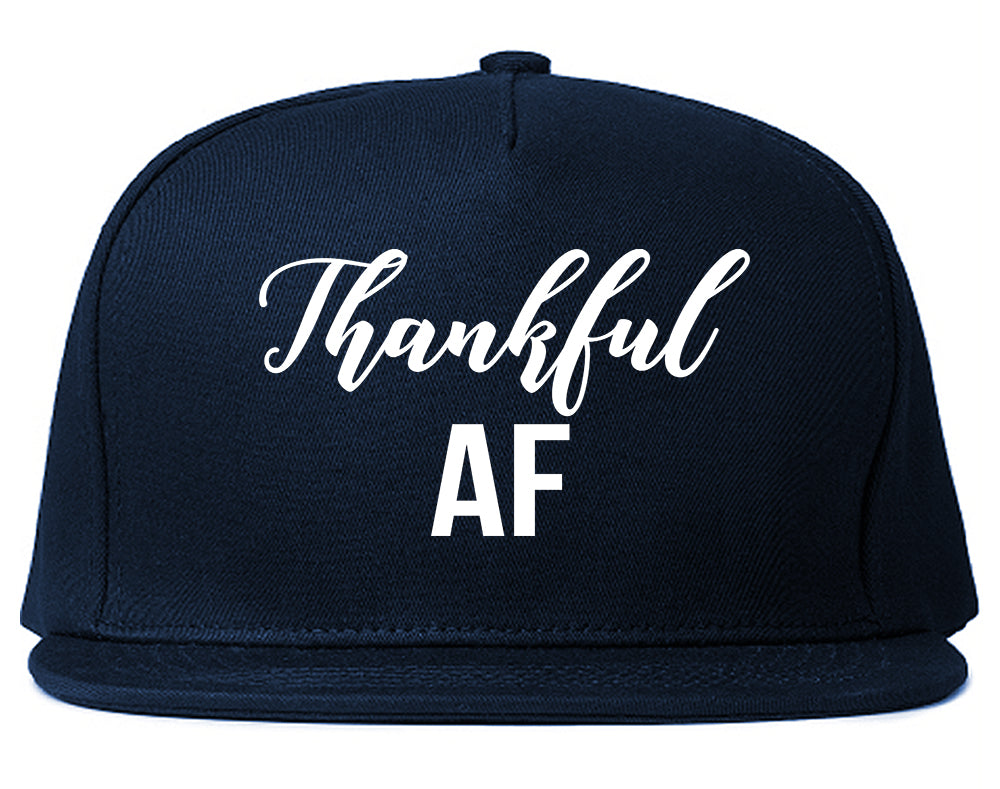 Thankful AF Thanksgiving Blue Snapback Hat