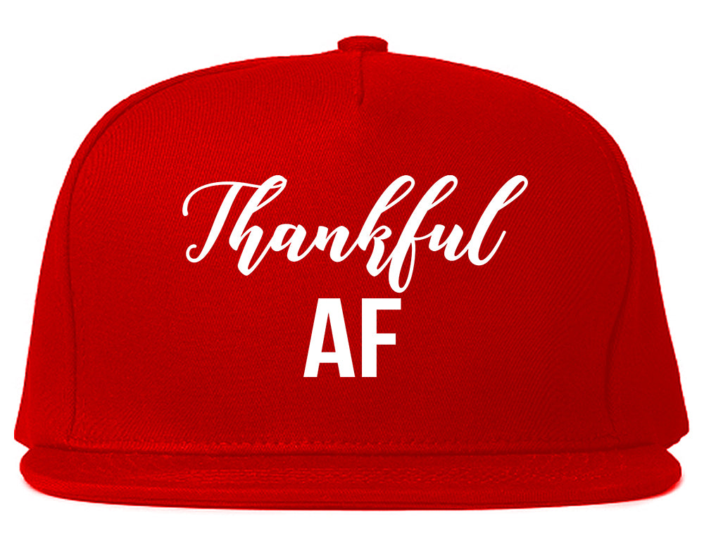 Thankful AF Thanksgiving Red Snapback Hat