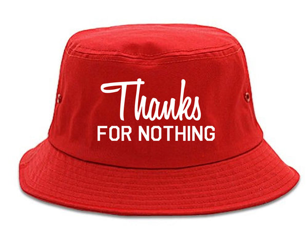 Thanks For Nothing Bucket Hat Red